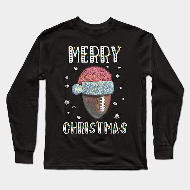 Santa Rugby - Merry Christmas Long Sleeve T-Shirt by Fusti